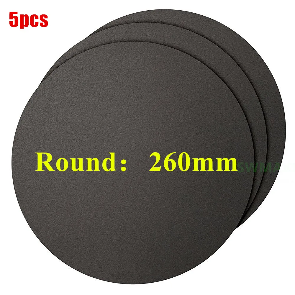 

5pcs Diameter 260mm Round Build Plate sticker Heat Bed Build Surface DIY Kossel/Delta 3D Printer parts