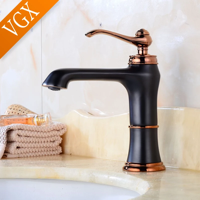 Imagem -03 - Vgx-antique Retro Bathroom Faucets Misturador de Alta Bacia Torneira Pia Lavatório Gourmet Torneira de Água Quente e Fria