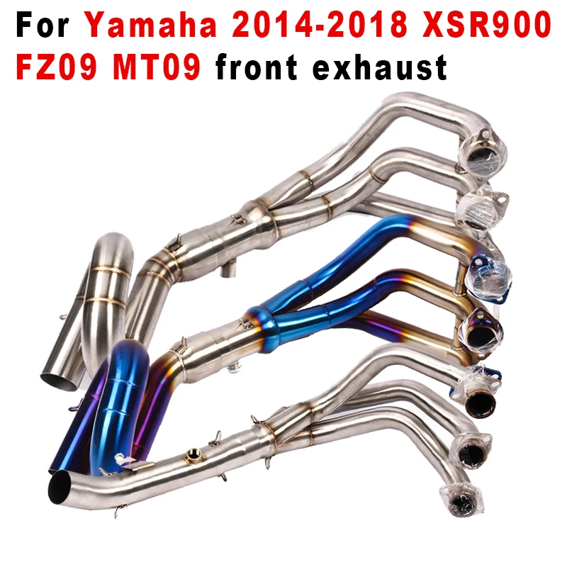 

MT-09 FZ-09 XSR900 Full Exhaust System Link Pipes Stainless Steel 51mm For Yamaha 2014-2020 XSR900 FZ09 MT09 Slip on