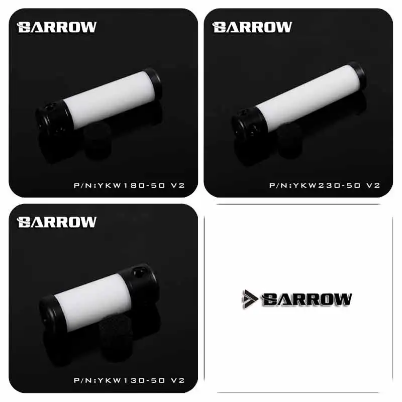 Barrow PC water cooling tank Reservoir 50MM 130mm/180mm/230mm water cooler tank YKW130-50-V2 YKW180-50-V2 YKW230-50-V2