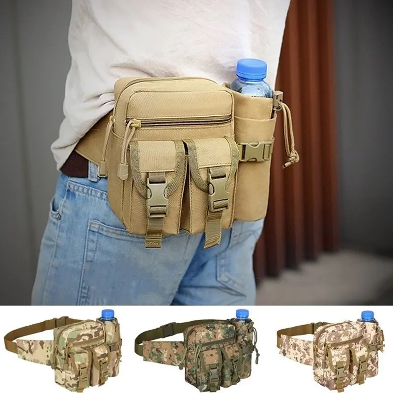 Men\'s Tactical Casual Fanny Waterproof Pouch Waist Bag Packs Outdoor Military Bag Hunting Bags Tactical Wallet Waist Packs