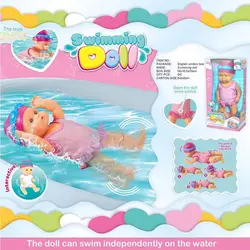 Baby Swimming Doll Summer Waterproof Electric Dolls Children Beach Swimming Pool Water Toy Movable Articulated Electric Dolls