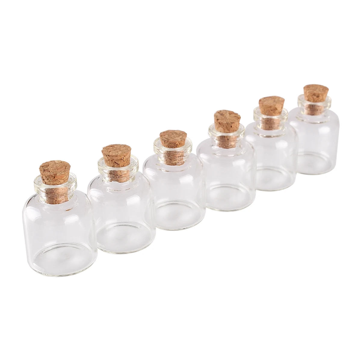 10pcs 4ml 22*28*7mm Mini Clear Glass Empty Jars Glass Bottles with Cork Stopper Glass Vials glass vessels for Wedding Favors