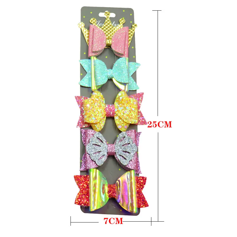 10PCS/Lot Cute MIX Styles Sequin Bow Crab Hair Clips Bezel Candy Hairpins 2022 Scrunchie Korean Hair Accessories For Baby Girl