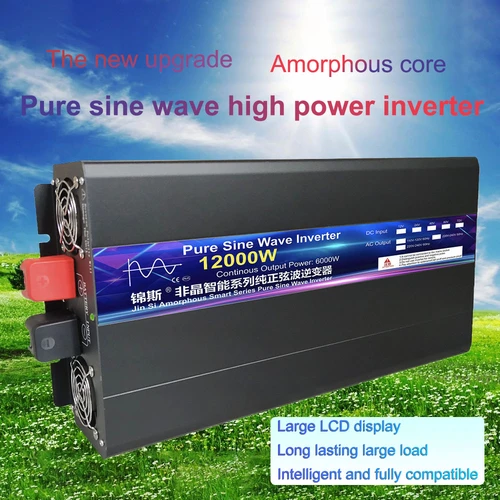 Inversor 12V 24V 48V a AC 220V 8000W 10000W 12000W inversor de energía Solar de onda sinusoidal pura transformador convertidor de frecuencia de voltaje