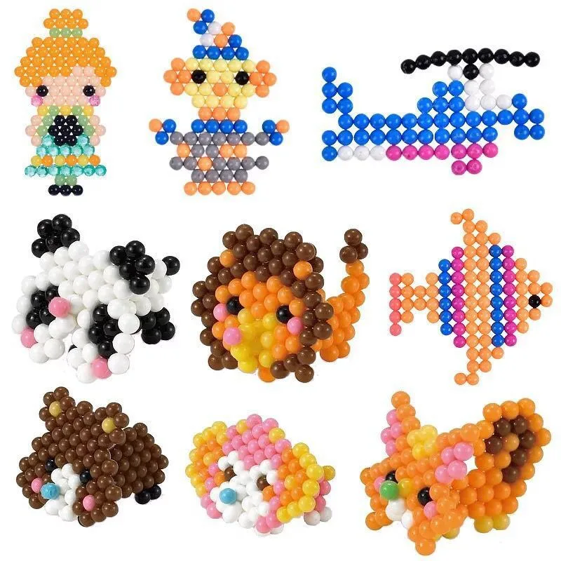 DIY Fuse Beads 3D Magic Water Creative beads set Pen Tweezer Pegboard Kit Accessories Girls kids toys for Children 8 10 years