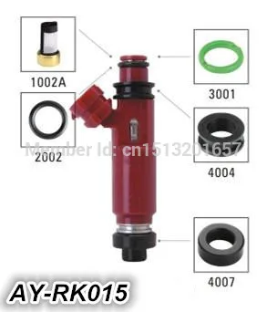 gratis verzending brandstofinjector reparatiesets rubberen afdichtingen kits voor OEM 195500 -3030 1955003290   injector voor AY-RK015