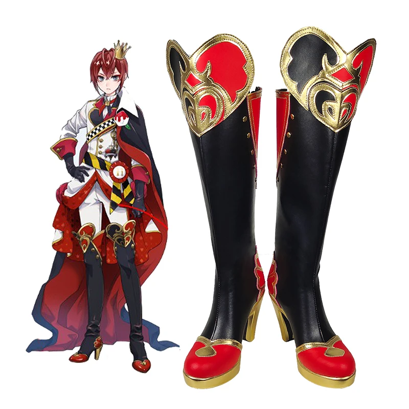 Game Twisted Wonderland Riddle Rosehearts Cosplay Shoes Custom Made Boots Cosplay Shoes Halloween party props