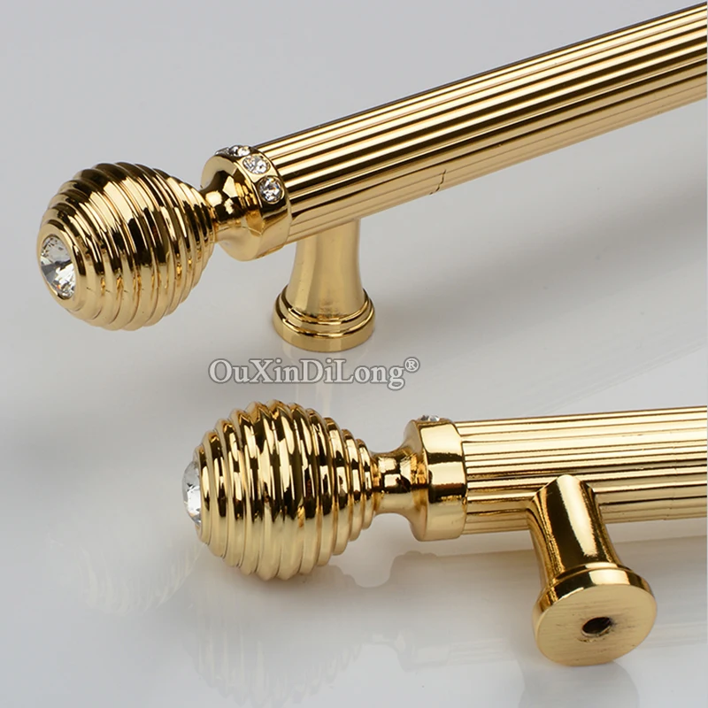 Luxury 10PCS European Crystal Furniture Handles Drawer Pulls Cupboard Wardrobe Kitchen TV Cabinet Pulls Handles & Knobs