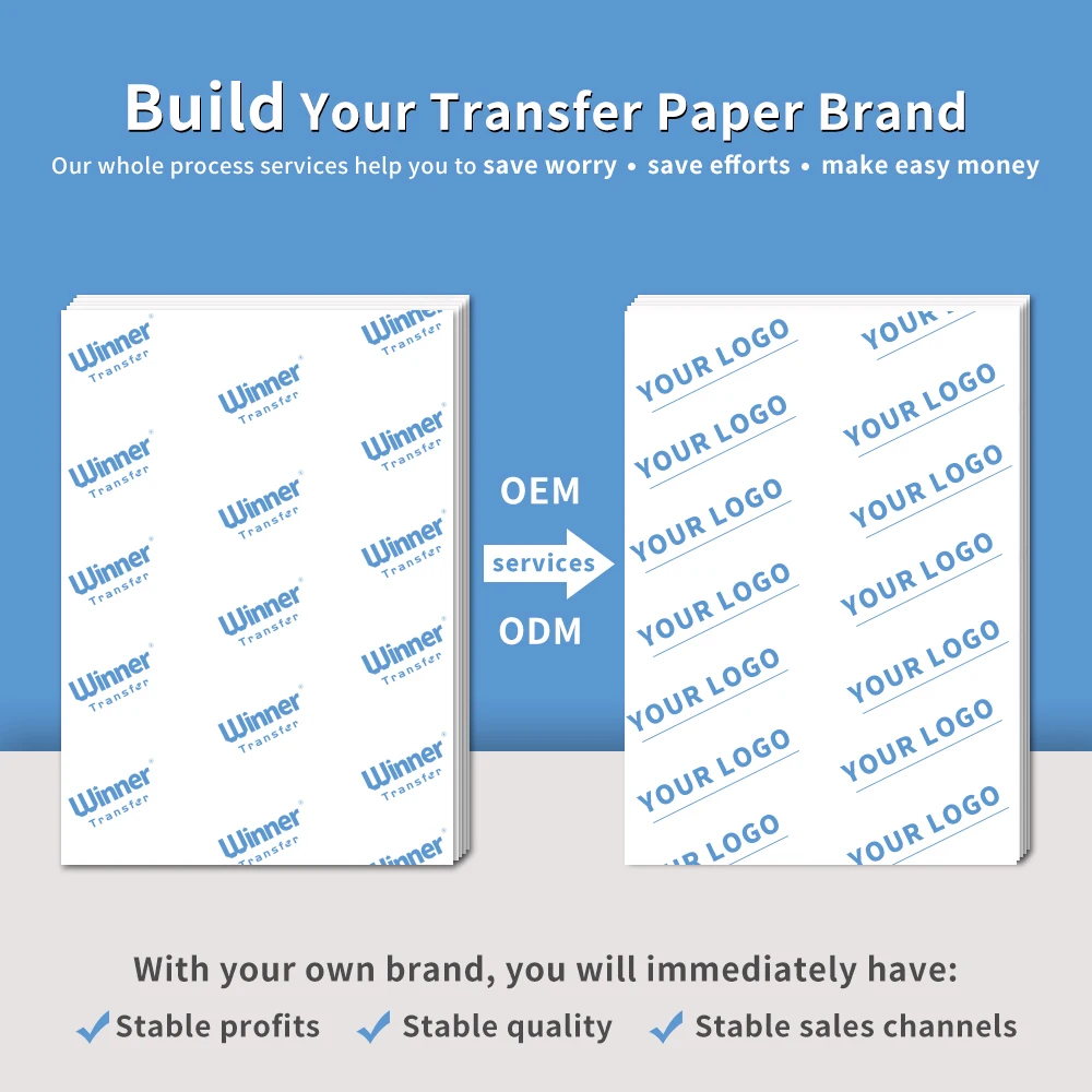 Winner Transfer Custom Logo Washable Clear Laser Waterslide Decal Paper for Plastics, Glass, Ceramics