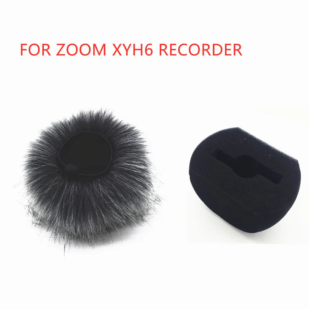 Dead Cat Sponge Foam Mic Windproof Cover Filter Artificial Fur Muff Windscreen Shield for ZOOM H5 H6 Handy Recorder O23 20