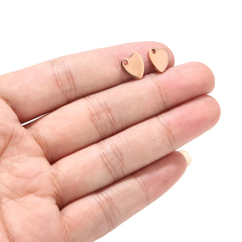 100 pcs Zilver/Goud/Rose Gold 6mm/8mm/10mm Rvs Blank Stempelen dog Tags Charms Gepersonaliseerde met Elke Woorden