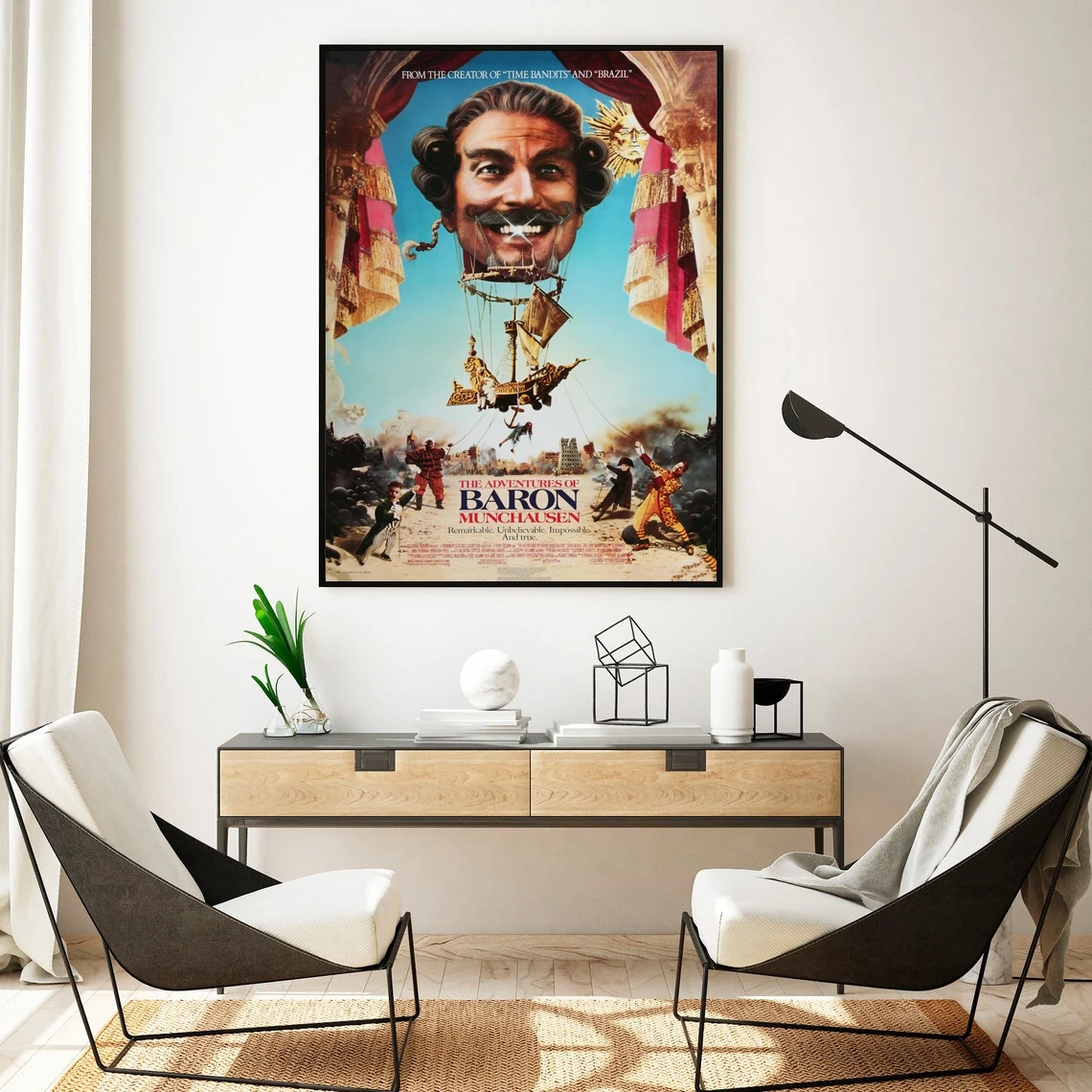 Tha Adventures of Baron Munchausen ملصق الفيلم ديكور المنزل طلاء جدران (بدون إطار) #4