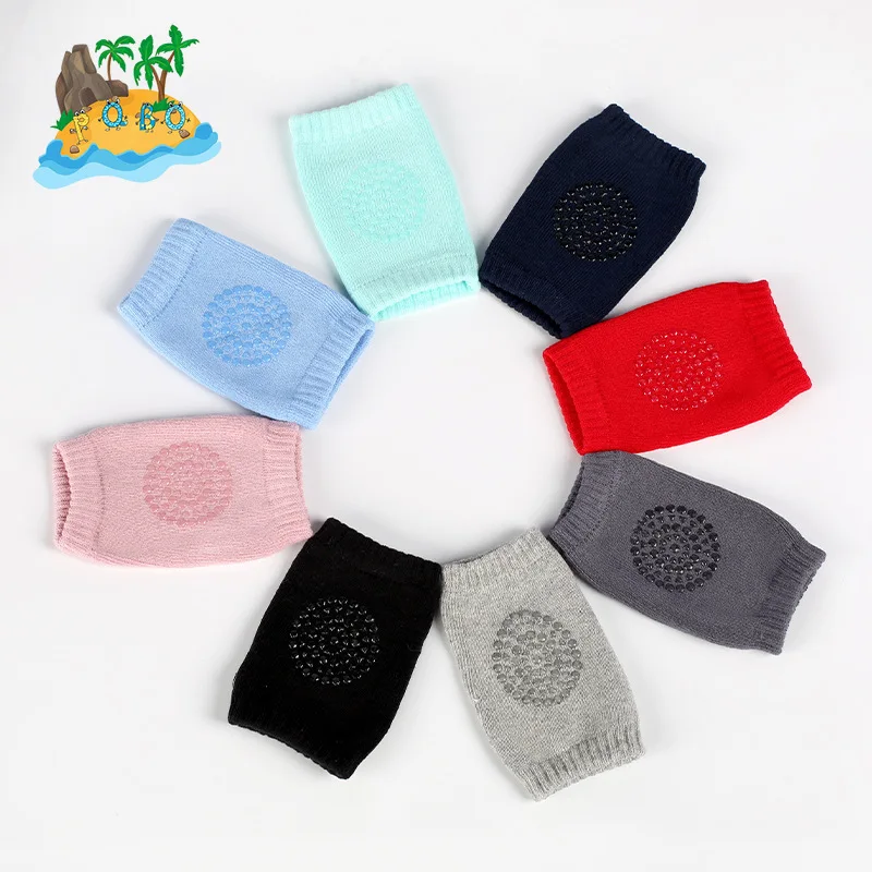 Children's knee-guarding elbow baby hair sock set baby crawl sleeve dot anti-slip anti-crawling protective gear boy girl