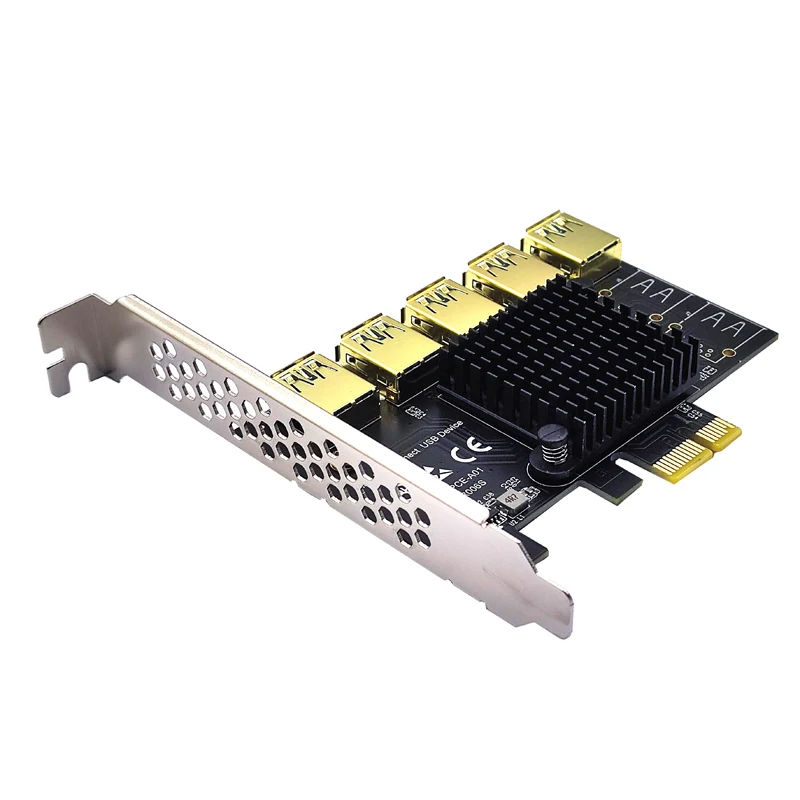 PCI Express Multiplier Riser การ์ด PCIE 1ถึง5พอร์ต USB 3.0 Hub Express 1X 4X 8X 16X Extender Riser สำหรับการ์ด Miner Mining