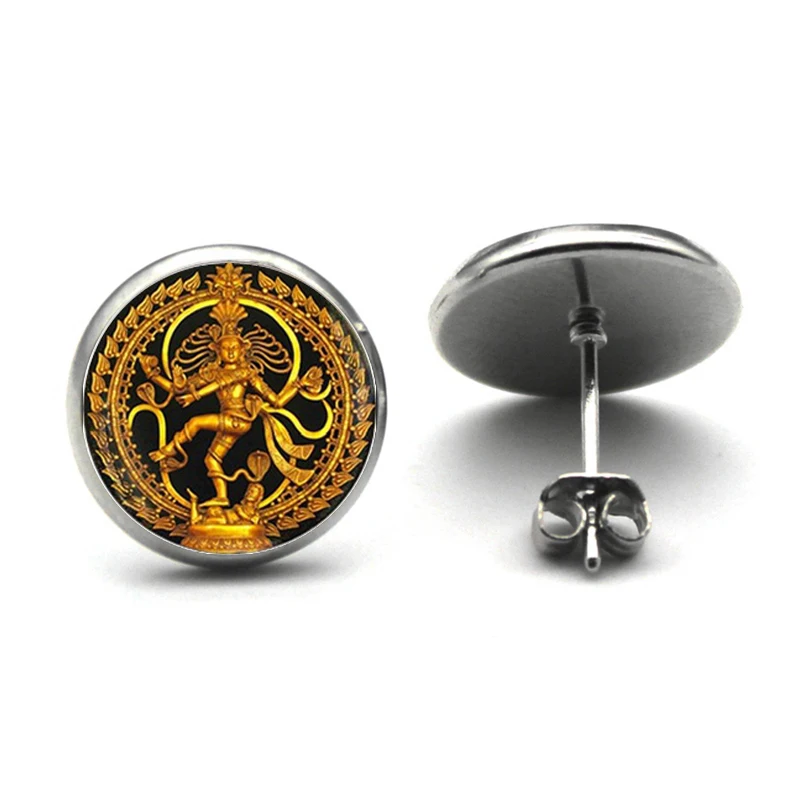 Our Lady of Guadalupe Jewelry  Trendy Women Stud Earrings Virgin Mary Christian Jesus Buddhist Buddha Earrings Birthday Present