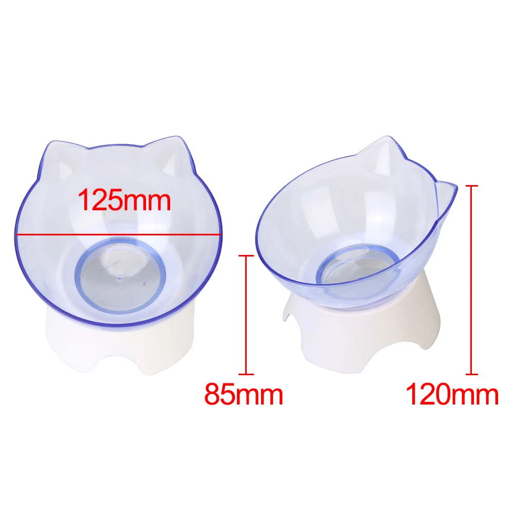 Pet Supplies With Stand Base For Cats Dogs Feeders Cat Bowl Transparent Pet Food and Water Bowls Non-slip