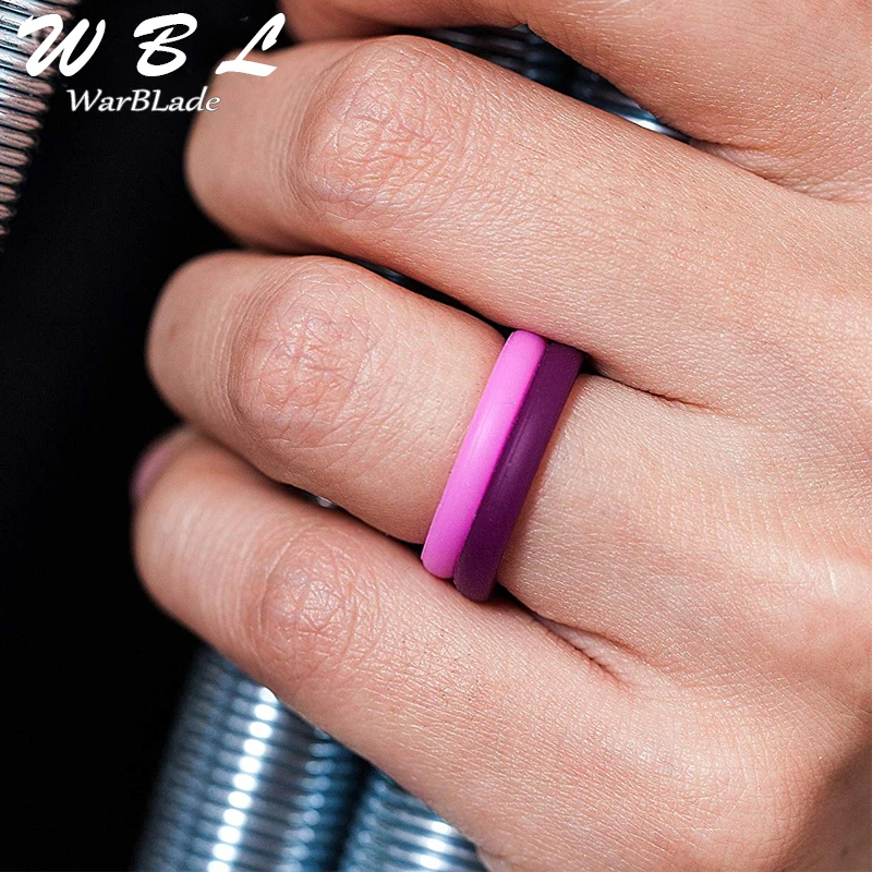 2019 New Hypoallergenic Crossfit Flexible Sports Silicone Finger Ring For Women Wedding Rings 2.7mm Food Grade FDA Silicone Ring