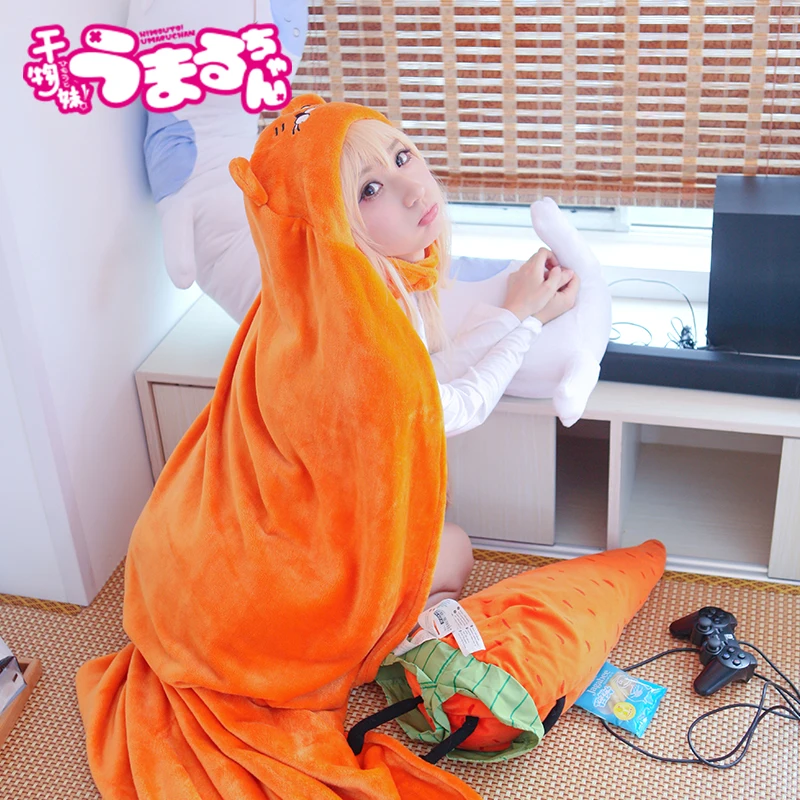 Himouto! Umaru-chan Cloak Anime Umaru Chan Doma Umaru Cosplay Costume Flannels Cloaks Blanket Soft Cap Hoodie