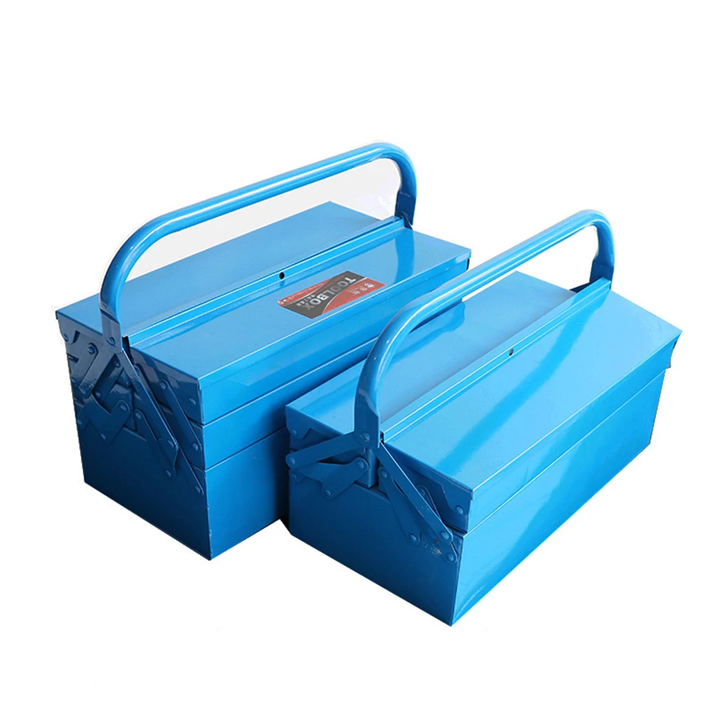 Factory wholesale thickened double-layer three-fold three-layer five-fold bucket single handle toolbox on-board portable hardwar