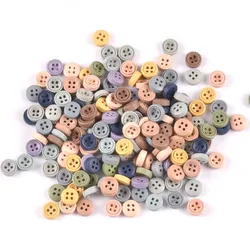 100pcs 9mm/10mm bottoni decorativi in legno misto per cucire abbigliamento Scrapbooking artigianato decorazioni per la casa MT2519