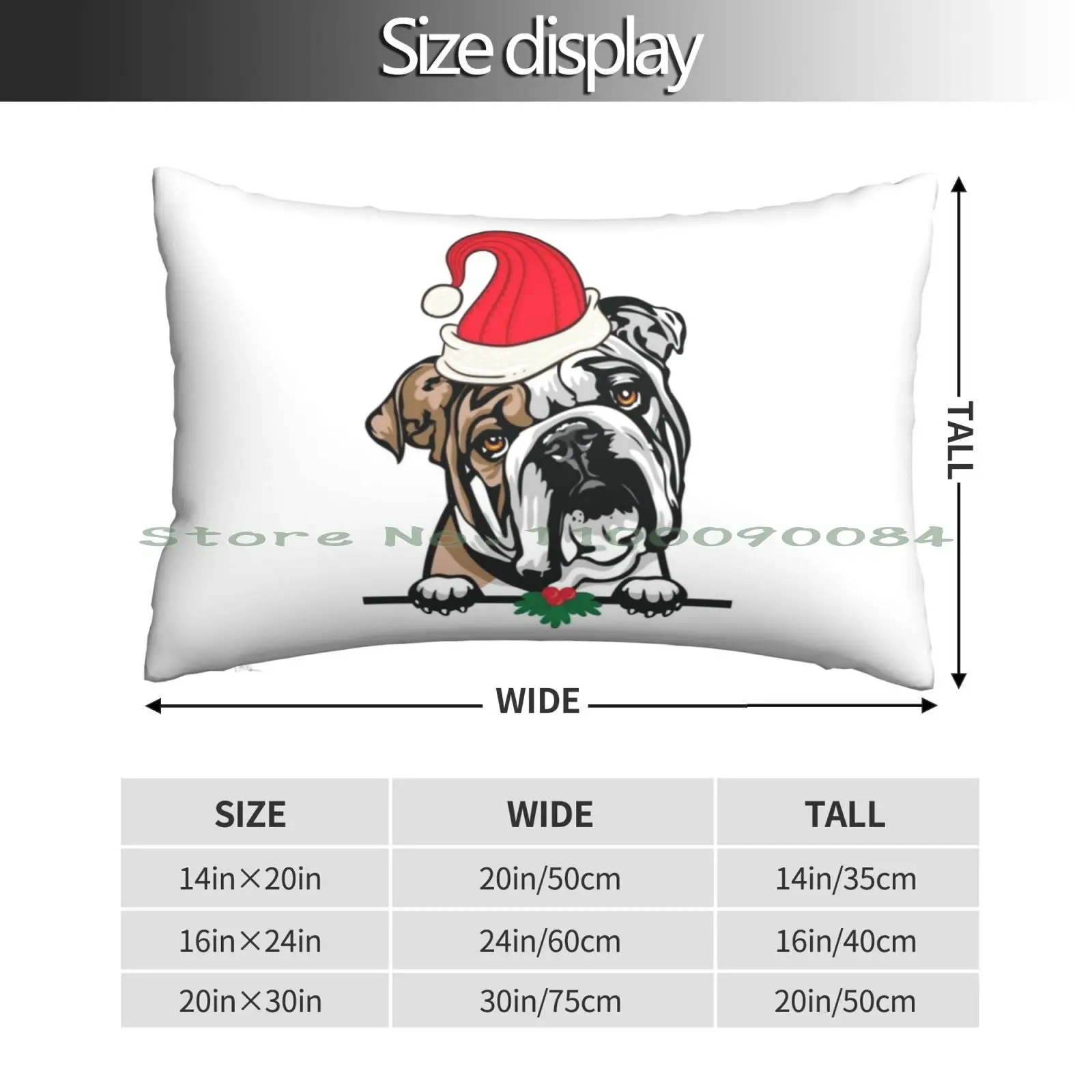 English Bulldog Dog Merry Christmas Pillow Case 20x30 50*75 Sofa Bedroom Hayabusa Gsx1300r Hayabusa Motorcycle Motorbike Gsxr