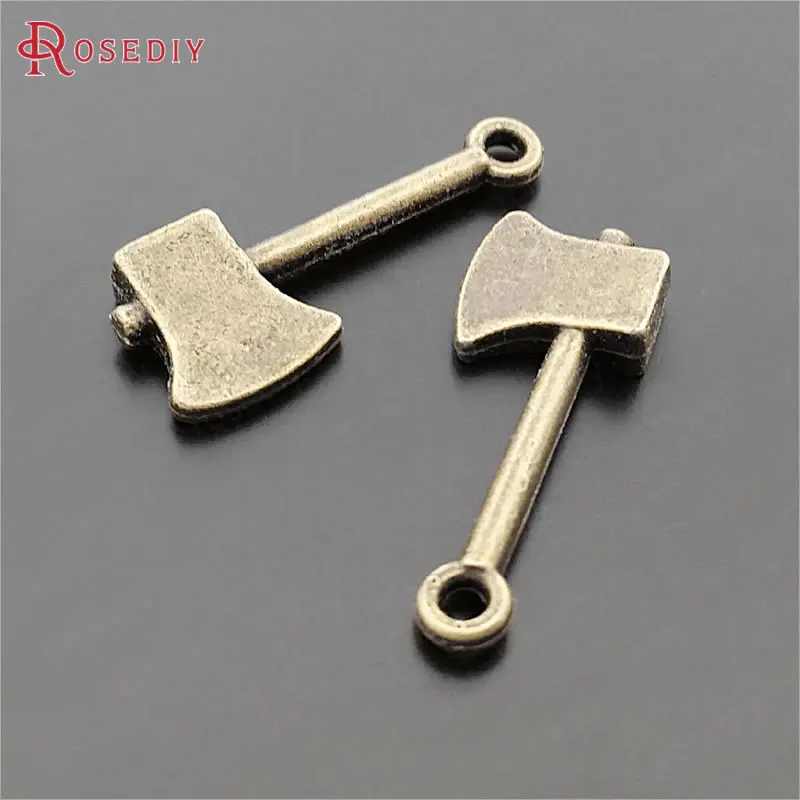 (C199)50 pieces 24x10mm Antique Bronze Zinc Alloy Small Hatchet Charms Pendants Diy Jewelry Findings Accessories Wholesale