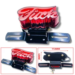 Motorcycle Retro Red Taillight Brake Stop Light License Plate Lamp Rear Light For Softail Custom Chopper Bobber Universal