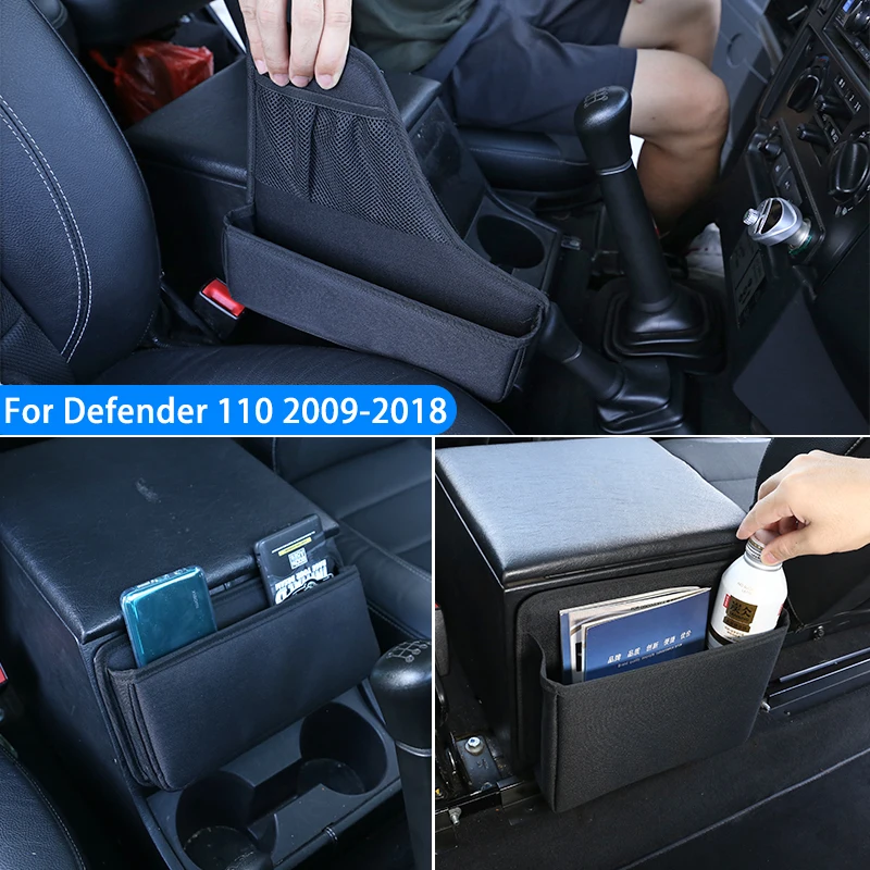 Car Armrest Box Storage Compartment Organiser Bag,Oxford Cloth,For Land Rover Defender 90 110 130 2009-2018,Auto Part Accessory 