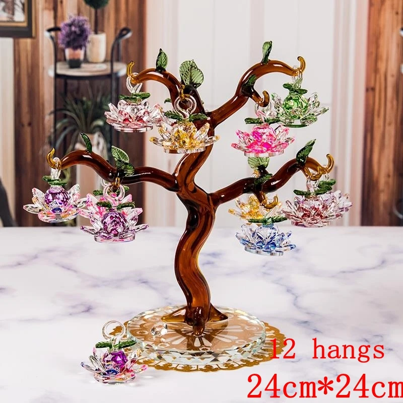 60mm Quartz Crystal Lotus Flower Crafts Glass Paperweight Fengshui Ornaments Figurines Home Decor Gifts Souvenir