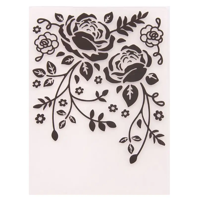 Plastic Embossing Folder Template DIY Scrapbook Photo Album Card Making Decoration Crafts Flower