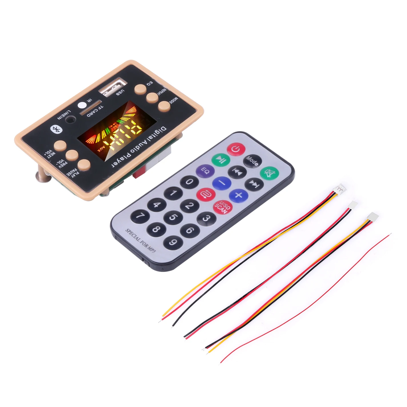 5V 12V MP3 Player Bluetooth 5.0 Decoder Board Module Car Radio Support WMA WAV TF Card Slot / USB / FM Remote Board Module