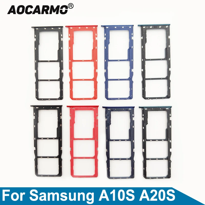 

Aocarmo For Samsung Galaxy A10S A20S Honor Holly 2 Plus SM-A2070 Nano Sim Card Tray MicroSD Slot Holder