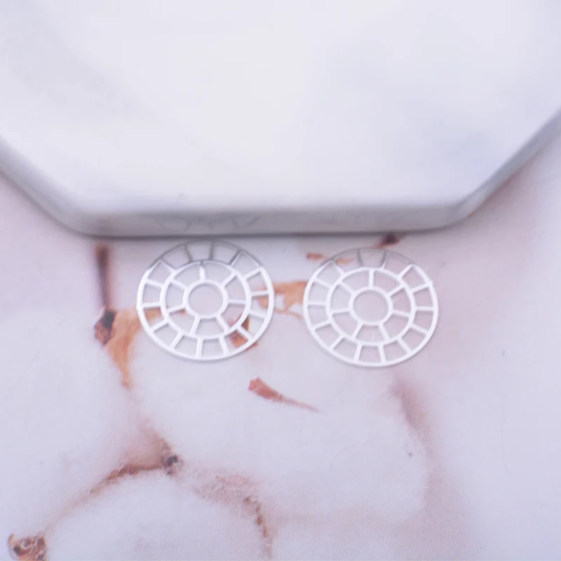 100 Stück AC10690 14mm runde Abstandsperlen in Sping-Farbe, Armeegrün, Zubehör aus Messing für DIY-Schmuck und Ohrringe. – Detail 6