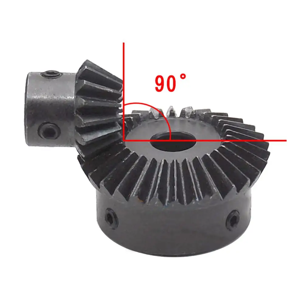 Engranaje cónico de 1 piezas, módulo único 1,5, 1:2, 15/30 dientes, 45 #, engranaje de transmisión mecánica de acero, diámetro de 5-15mm