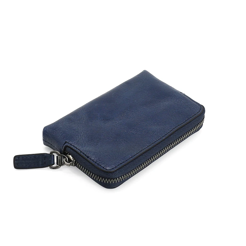 Key Purses Women Genuine Leather Luxury Men Small Zipper Wallets Housekeeper Keychain Cowhide ID Driving License Bag Coin Pouch