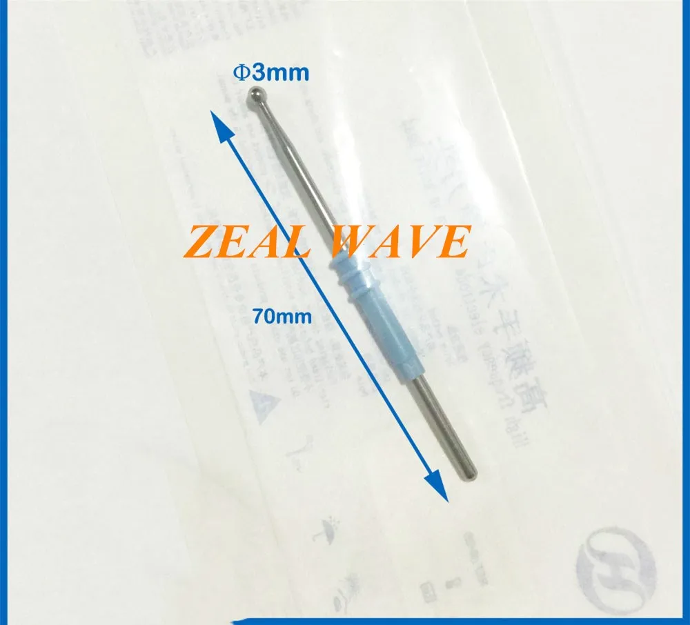 High Frequency Surgical Electrode Leep Knife Tip Electrode Spherical 3mm Short 70mm 10PCS