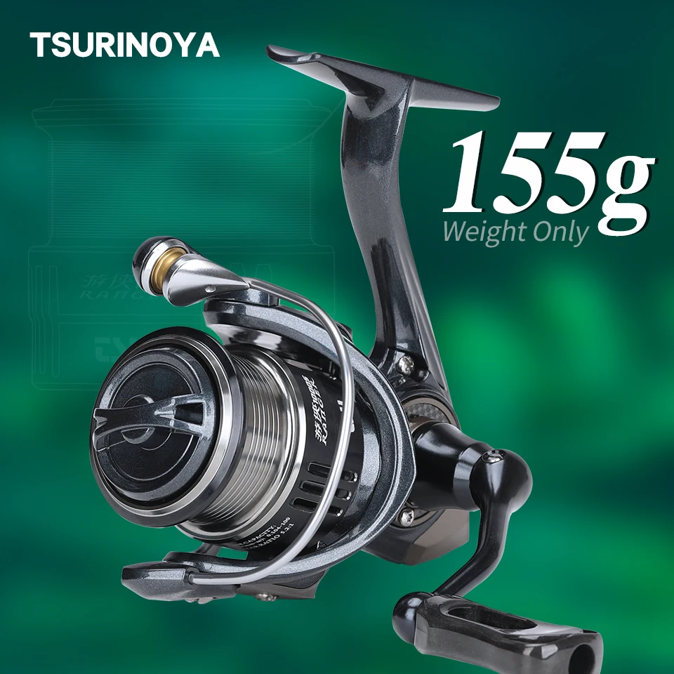 TSURINOYA ultralekki 155g przynęty Finesse Spinning kołowrotek RANGER 800 1000S węgla płytkie szpula pstrąg Ajing koło wędkarskie