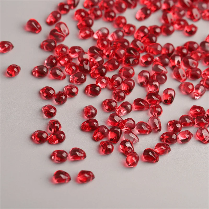 50PCS/Lot 4*6mm Glass Beads Material Czech Crystal Water Drop Petal Shape Suitable for DIY Accessories Necklace Making Beads