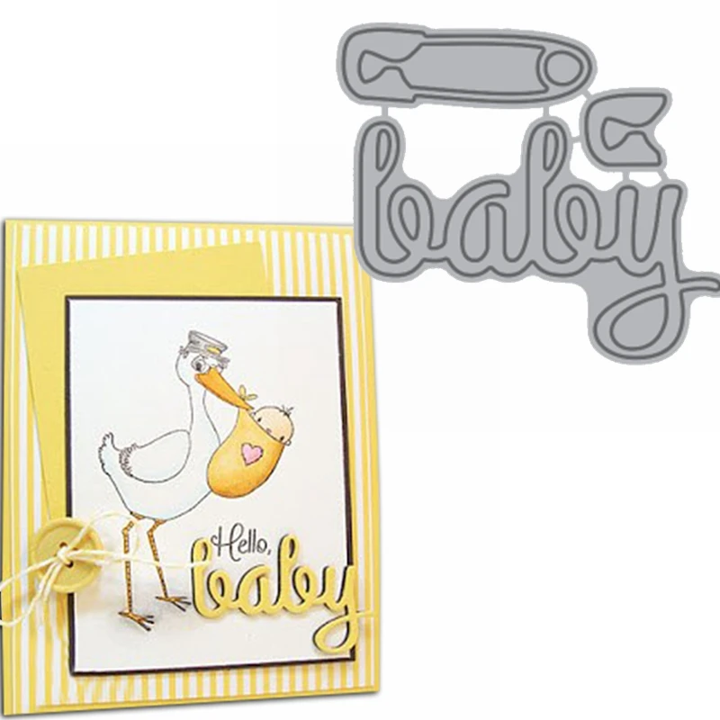 

Baby Word&Clip Metal Cutting Dies Creative Baby Word&Clip Die Cut For Card Making DIY Decoration New 2019 Embossed Crafts Cards