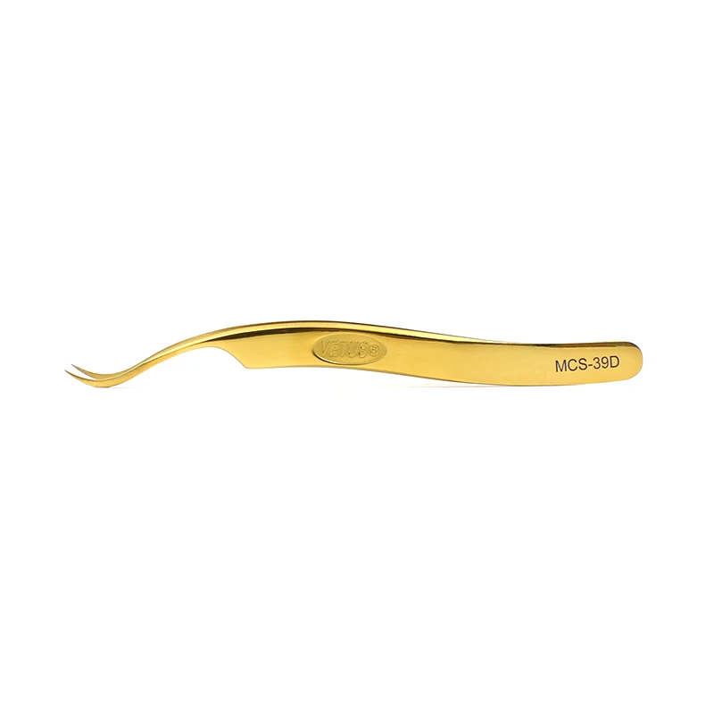 100% Vetus New Lettering Series Golden Tweezers Premium Beauty Makeup Tweezers For Build 3D 6D Eyelash