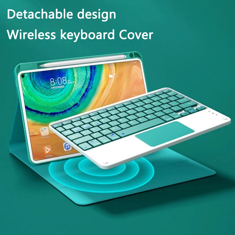 Cover Funda for Galaxy Tab S6 Lite Case New Style Keyboard for Samsung Tab Galaxy S6 Lite Keyboard Case Korean Spanish Russian