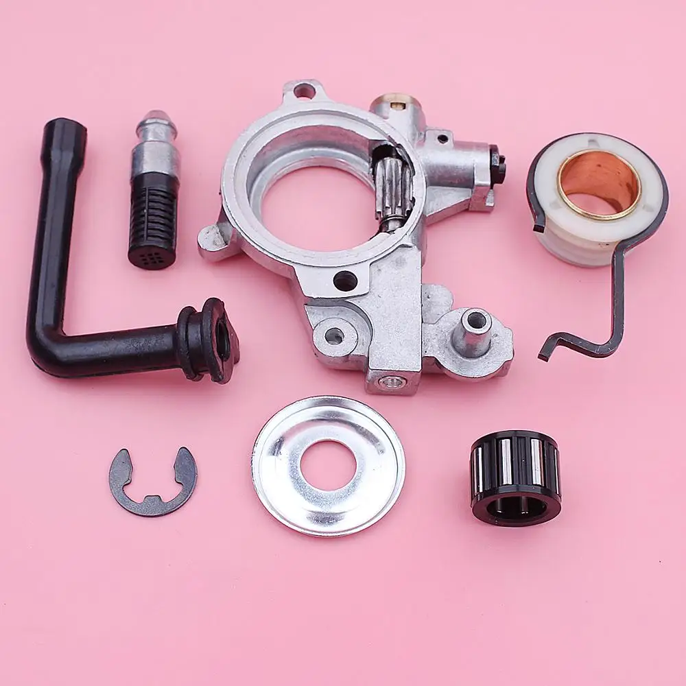 Oil Pump Worm Gear Filter Line Kit For Stihl MS361 MS341 Clutch Bearing Washer E-clip Chainsaw Spare Replace Tool Part