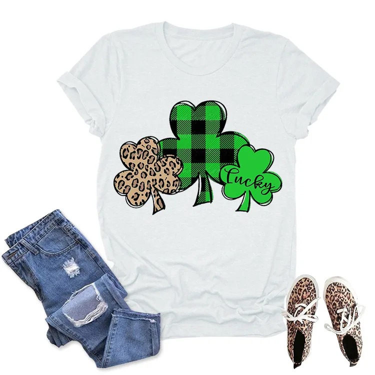 

Summer Woman T Shirt Short Sleeve Tee Top Female St. Patrick's Day T-shirt Drop Shipping