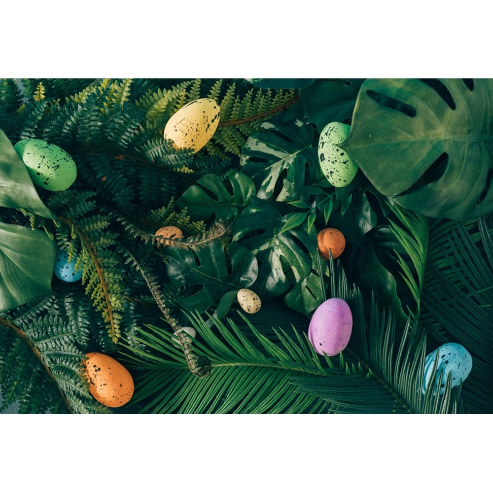 Yeele-أوراق الغابات الاستوائية ، بيض عيد الفصح ، خلفيات التصوير الفوتوغرافي ، الديكور ، استوديو الصور