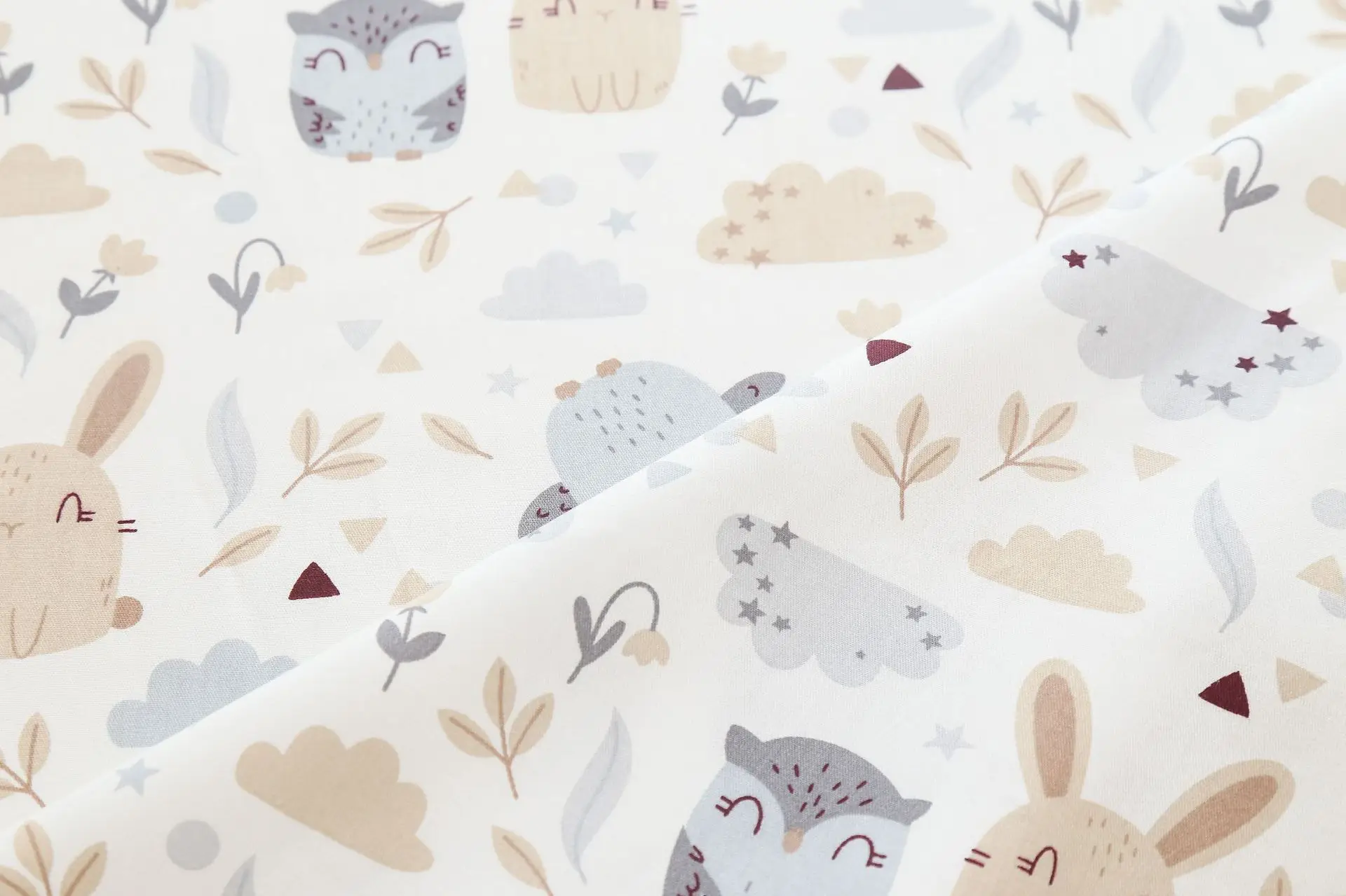 Owl Rabbit Arrow DIY handmade sewing craft 100% Cotton Fabric patchwork quilting home decor tissus baby dress cloth tecido tilda