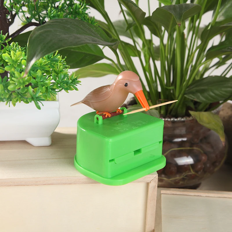 Creative Automatic Toothpick Box, Hummingbird Toothpick Dispenser, Gag, Little Bird, Home Decor