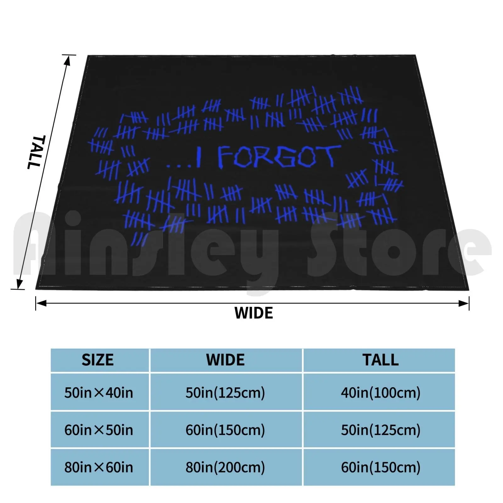 I Forgot #8 Blanket Fashion Custom 309 Sy Phelan April 23 Science Sci Fi Line Lines Tick Marks Math