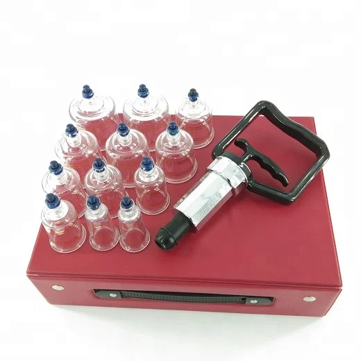 12pcs Dingyao PC Cupping Therapy Set/ Plastic Vacuum Cupping Hijama Cupping Cup