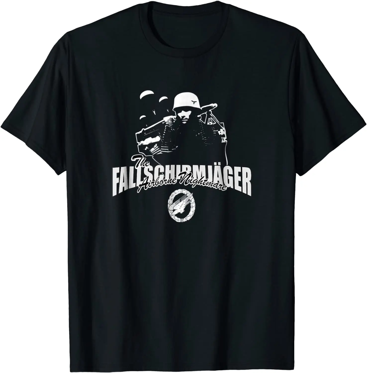 

WW2 German Paratrooper Men T-shirt Fallschirmjager Airborne Short Casual 100% COTTON O-Neck Mens T Shirts